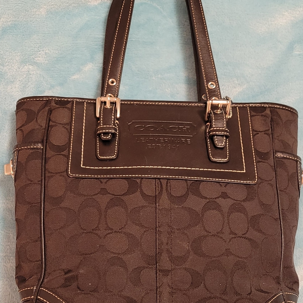 Coach Brown Signature Tote Bag